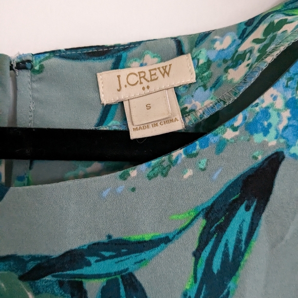 J. Crew Factory Floral T-shirt Blouse - Picture 2 of 2
